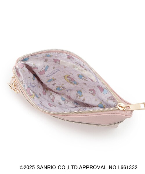 grove(グローブ)の「Kiki&Lalaコラボ箔押しスクエアWジップポーチ(ポーチ・レディース・サックスブルー/アイボリー/ピンク・00)」の7枚目の写真