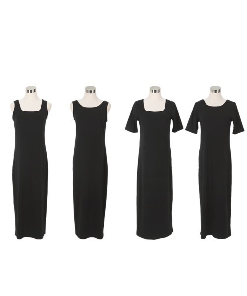 KOBE LETTUCE（コウベレタス）の「2wayナローマキシワンピース（ワンピース・レディース・グレー系/ブラック/グレイッシュベージュ/ブラック系/チャコール/ベージュ系/ネイビー/ネイビー系・M1/MP/PM/M）」の15枚目の写真