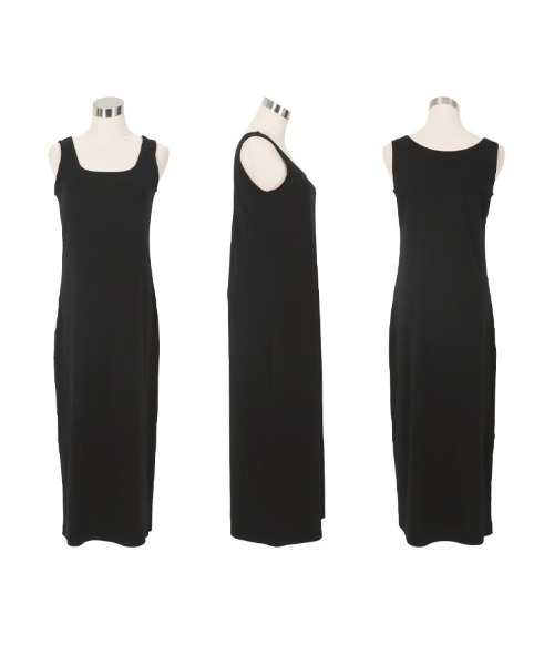 KOBE LETTUCE（コウベレタス）の「2wayナローマキシワンピース（ワンピース・レディース・グレー系/ブラック/グレイッシュベージュ/ブラック系/チャコール/ベージュ系/ネイビー/ネイビー系・M1/MP/PM/M）」の16枚目の写真