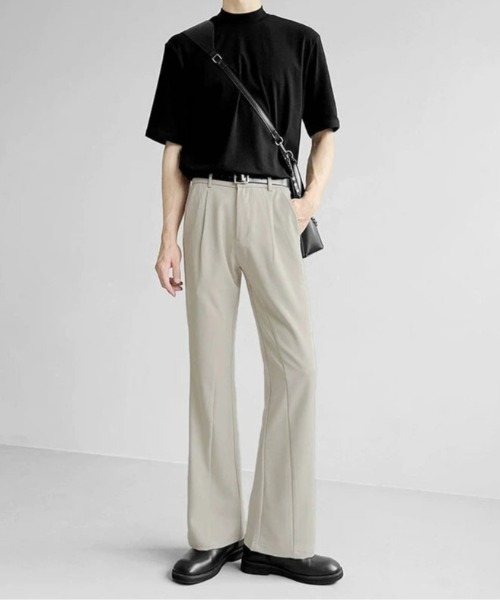 Otte（オッテ）の「デザインタックフレアスラックス（スラックス・メンズ・ブラック/ベージュ・MEDIUM/SMALL/LARGE/X-LARGE）」の9枚目の写真