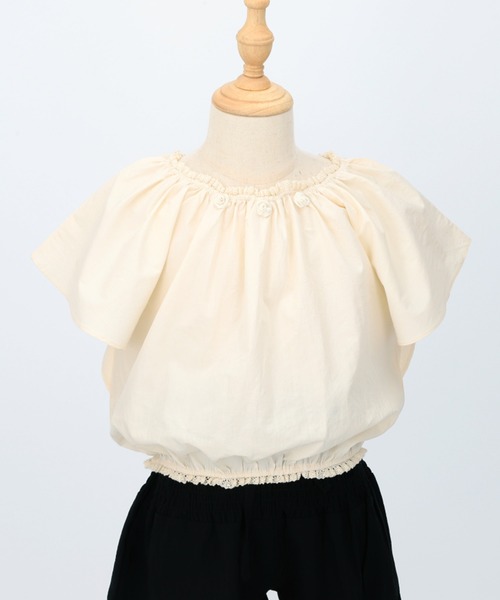 Rora（ローラ）の「クリーミー コットン ブラウス（シャツ/ブラウス・キッズ・クリーム・120cm/130cm/140cm/110cm/150cm）」の14枚目の写真
