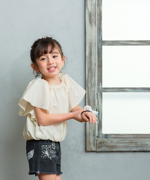Rora（ローラ）の「クリーミー コットン ブラウス（シャツ/ブラウス・キッズ・クリーム・120cm/130cm/140cm/110cm/150cm）」の4枚目の写真