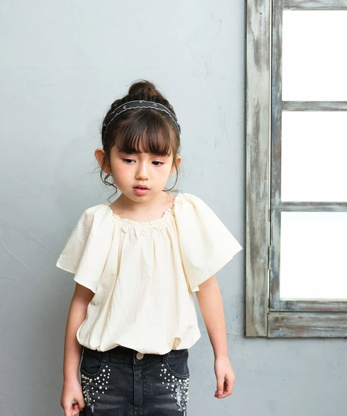 Rora（ローラ）の「クリーミー コットン ブラウス（シャツ/ブラウス・キッズ・クリーム・120cm/130cm/140cm/110cm/150cm）」の12枚目の写真