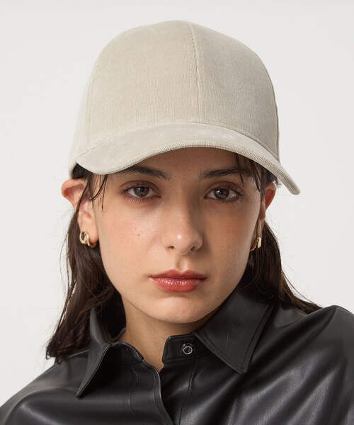 green label relaxing（グリーンレーベルリラクシング）の「コーデュロイ キャップ / 帽子 UVカット（キャップ・レディース・ネイビー/ナチュラル/モカ/ライトグレー/ブラック/ブラウン・FREE）」の16枚目の写真