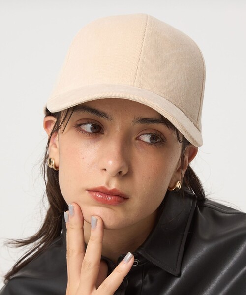 green label relaxing（グリーンレーベルリラクシング）の「コーデュロイ キャップ / 帽子 UVカット（キャップ・レディース・ネイビー/ナチュラル/モカ/ライトグレー/ブラック/ブラウン・FREE）」の22枚目の写真