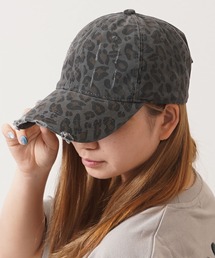 1111clothing（ワンフォークロージング）の「レオパード ダメージ カーブキャップ / Leopard Damage Curve Cap（キャップ）」