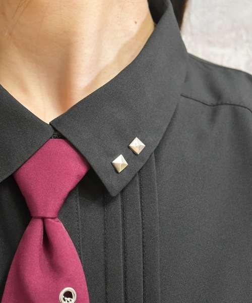 axes femme（アクシーズファム）の「スタッズネクタイ付ブラウス（シャツ/ブラウス・レディース・キナリ/ブラック・FREE）」の7枚目の写真