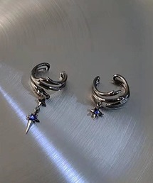 MASHIRO（マシロ）の「【MASHIRO】ブルースターダストドロップイヤーカフ2点セット/ユニセックスY2K（MA/EK232）（イヤーカフ）」