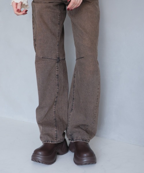 VIVIAN（ヴィヴィアン）の「厚底スリッポンサボサンダル（サンダル・レディース・ダークブラウン/イエロー系その他6/ブラック・LL/L/M/S）」の19枚目の写真