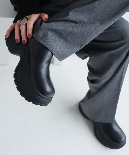 VIVIAN（ヴィヴィアン）の「厚底スリッポンサボサンダル（サンダル・レディース・ダークブラウン/イエロー系その他6/ブラック・LL/L/M/S）」の10枚目の写真