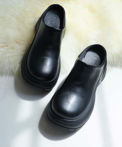 VIVIAN（ヴィヴィアン）の「厚底スリッポンサボサンダル（サンダル・レディース・ダークブラウン/イエロー系その他6/ブラック・LL/L/M/S）」の5枚目の写真