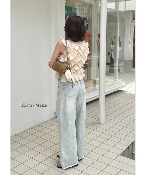 セール】emor tuck wide denim pants（デニムパンツ
