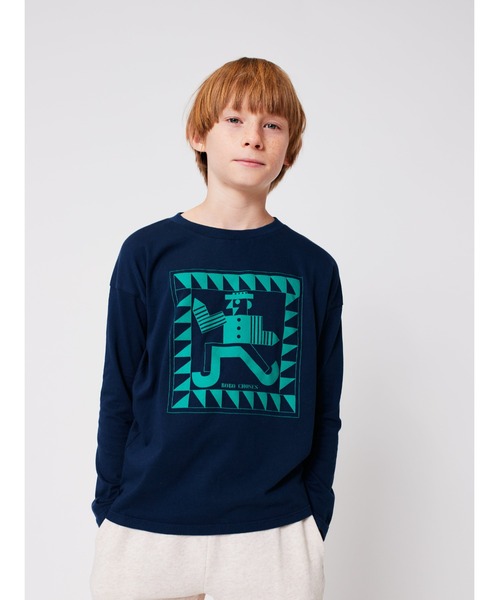 BOBO CHOSES（ボボショーズ）の「Mr Pencil T-shirt（Tシャツ/カットソー・キッズ・ダークネイビー・2-3YEAR/4-5YEAR/6-7YEAR/8-9y/10-11y）」の2枚目の写真
