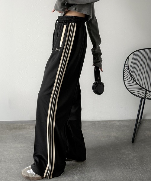 【京都限定】　FR2 撫子　サイド ロゴ ナイロン トラックパンツ シャカパン 京都限定レアカラー】撫子 FR2 ラインジャージパンツ ファッキン