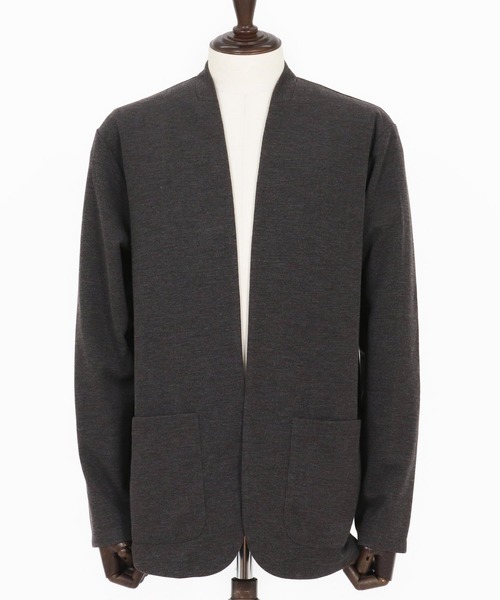 Magine（マージン）の「mj10908-Surf Knit Fabric Collarless Jacket ノーカラージャケット（ノーカラージャケット・メンズ・ネイビー/ブラック/チャコールグレー・48/46/44）」の12枚目の写真