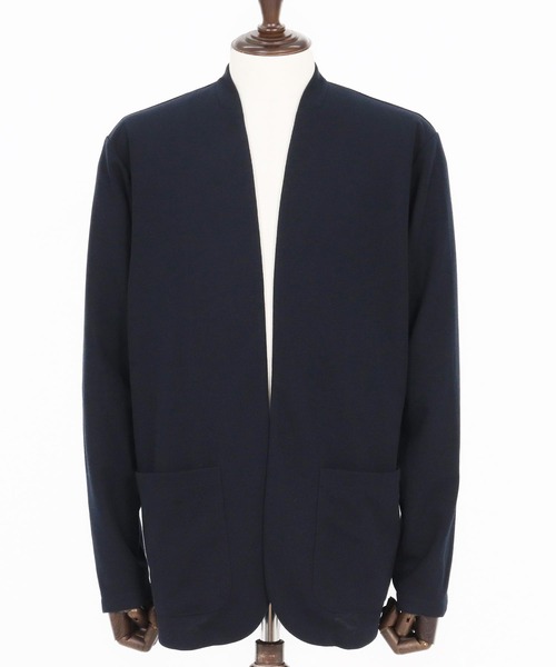Magine（マージン）の「mj10908-Surf Knit Fabric Collarless Jacket ノーカラージャケット（ノーカラージャケット・メンズ・ネイビー/ブラック/チャコールグレー・48/46/44）」の11枚目の写真