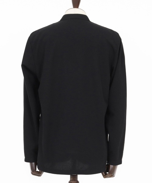 Magine（マージン）の「mj10908-Surf Knit Fabric Collarless Jacket ノーカラージャケット（ノーカラージャケット・メンズ・ネイビー/ブラック/チャコールグレー・48/46/44）」の9枚目の写真