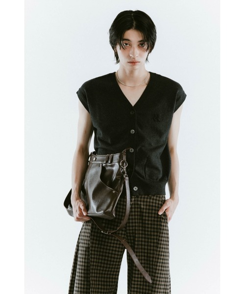 Knuth Marf(クヌースマーフ)の「leather denim shoulder bag(ショルダーバッグ・レディース・ブラウン/グレー・ONE SIZE)」の9枚目の写真