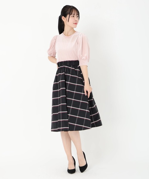 STRAWBERRY-FIELDS（ストロベリーフィールズ）の「【雑誌掲載アイテム】シアーベロア_シアーベロアギャザースリーブトップス（Tシャツ/カットソー・レディース・ブラック/グレイッシュベージュ/ピンク・2）」の8枚目の写真