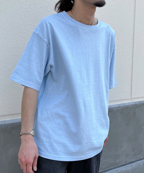 DOUBLE STEAL(ダブルスティール)の「ピグメントBIG Tシャツ(Tシャツ/カットソー・メンズ・アイボリー/サックスブルー/チャコールグレー・MEDIUM/LARGE)」の3枚目の写真