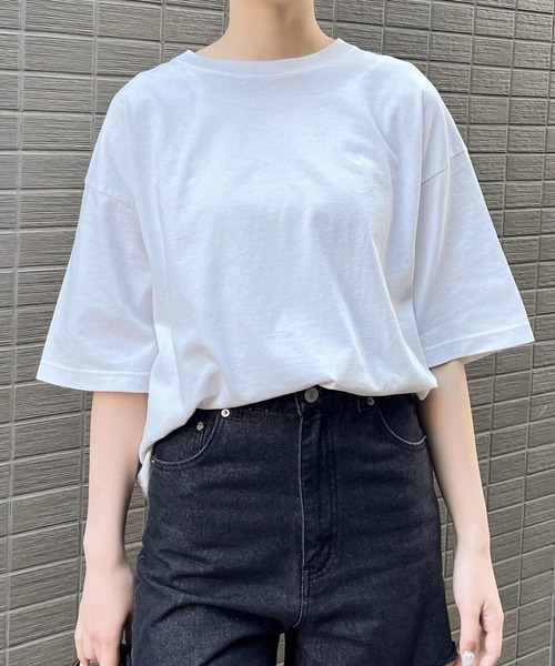 DOUBLE STEAL(ダブルスティール)の「ピグメントBIG Tシャツ(Tシャツ/カットソー・メンズ・アイボリー/サックスブルー/チャコールグレー・MEDIUM/LARGE)」の19枚目の写真