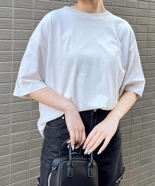 DOUBLE STEAL(ダブルスティール)の「ピグメントBIG Tシャツ(Tシャツ/カットソー・メンズ・アイボリー/サックスブルー/チャコールグレー・MEDIUM/LARGE)」の20枚目の写真