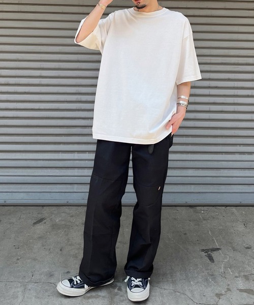 DOUBLE STEAL(ダブルスティール)の「ピグメントBIG Tシャツ(Tシャツ/カットソー・メンズ・アイボリー/サックスブルー/チャコールグレー・MEDIUM/LARGE)」の22枚目の写真