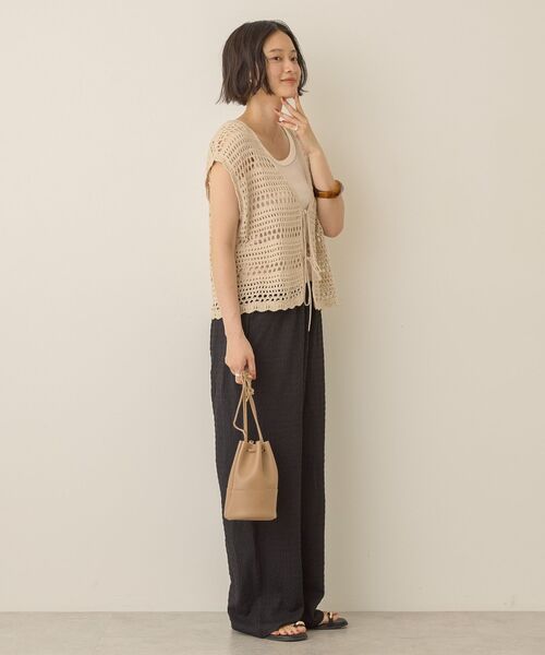 AMERICAN HOLIC（アメリカンホリック）の「シャーリングイージーパンツ（その他パンツ・レディース・ブラウン/ブラック/ダークグリーン・M/L）」の8枚目の写真