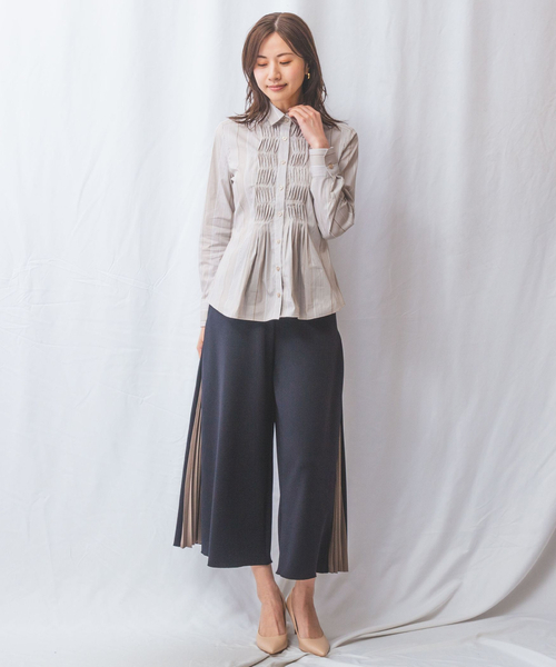 NARACAMICIE(ナラカミーチェ)の「【NARACAMICIE】サイドプリーツパンツ(その他パンツ・レディース・ダークグレー/グレー・M/XL)」の13枚目の写真