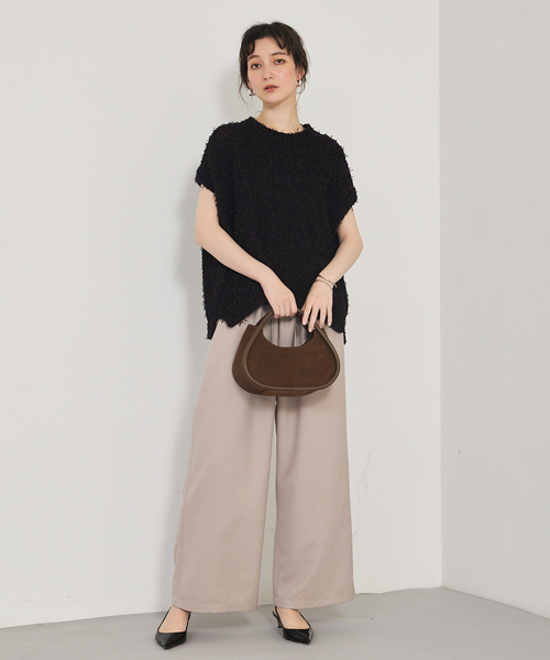 qualite（カリテ）の「チュールフェザーニット（ニット/セーター・レディース・オフホワイト/ダークブラウン・フリー）」の3枚目の写真