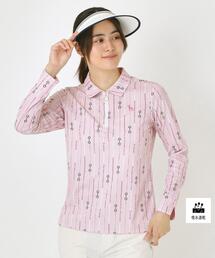 adabat（アダバット）の「【吸水速乾】ビットストライプ長袖ポロシャツ（ポロシャツ）」
