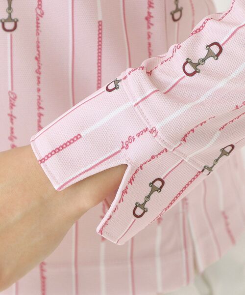 adabat（アダバット）の「【吸水速乾】ビットストライプ長袖ポロシャツ（ポロシャツ・レディース・ピンク系1/ネイビー系・42/38/40/36）」の17枚目の写真