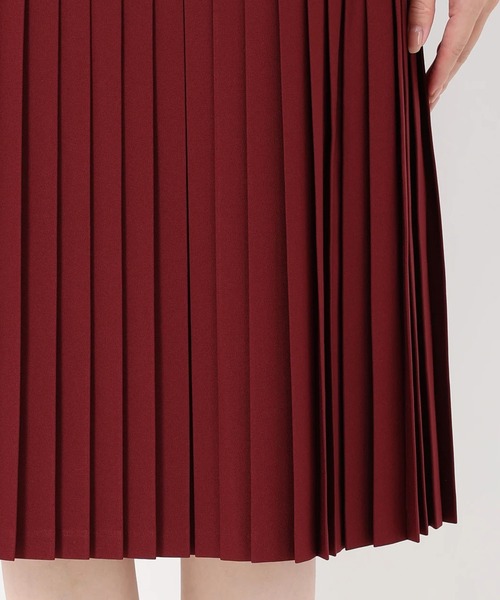 STRAWBERRY-FIELDS(ストロベリーフィールズ)の「Linonシャンブレー_バックシャンプリーツドッキングワンピース(ワンピース・レディース・チャコールグレー/バーガンディー・2)」の14枚目の写真