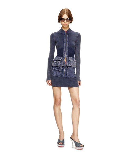 DIESEL(ディーゼル)の「ウィメンズ ミニスカート M-MERYN-SHORT(スカート・レディース・ブルー系その他・LARGE/MEDIUM/SMALL/X-SMALL)」の2枚目の写真
