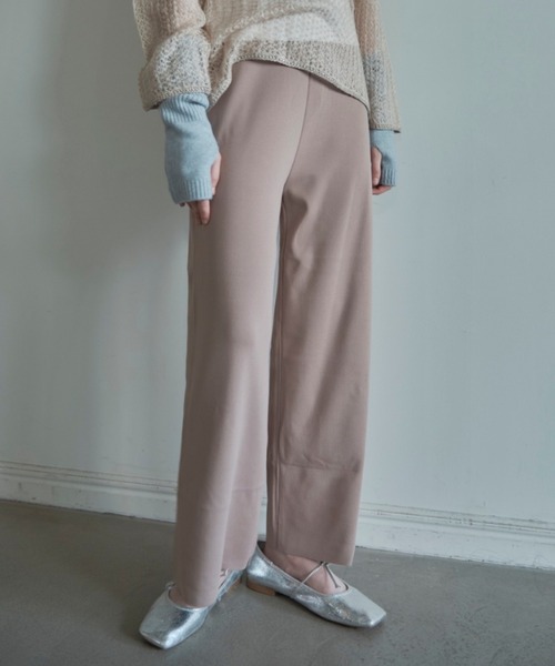 ALORA THE WAY(アロラザウェイ)の「stretch knit wide pants(その他パンツ・レディース・ブラック/ベージュ・FREE)」の2枚目の写真