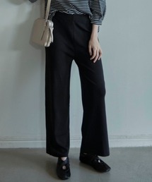 stretch knit wide pants
