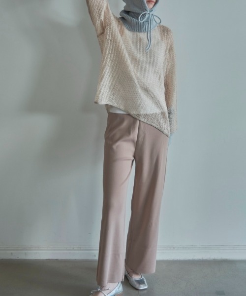 ALORA THE WAY(アロラザウェイ)の「stretch knit wide pants(その他パンツ・レディース・ブラック/ベージュ・FREE)」の8枚目の写真