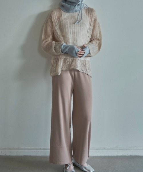 ALORA THE WAY(アロラザウェイ)の「stretch knit wide pants(その他パンツ・レディース・ブラック/ベージュ・FREE)」の7枚目の写真