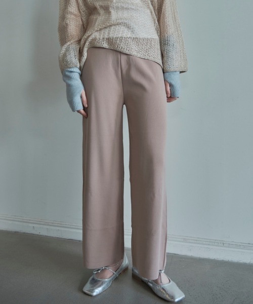 ALORA THE WAY(アロラザウェイ)の「stretch knit wide pants(その他パンツ・レディース・ブラック/ベージュ・FREE)」の9枚目の写真