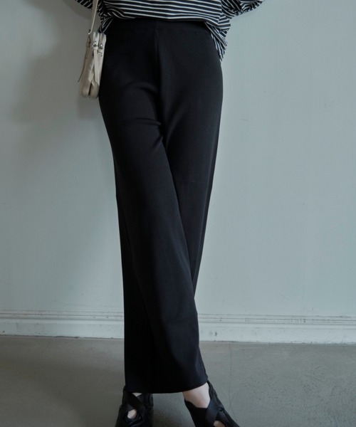 ALORA THE WAY(アロラザウェイ)の「stretch knit wide pants(その他パンツ・レディース・ブラック/ベージュ・FREE)」の5枚目の写真