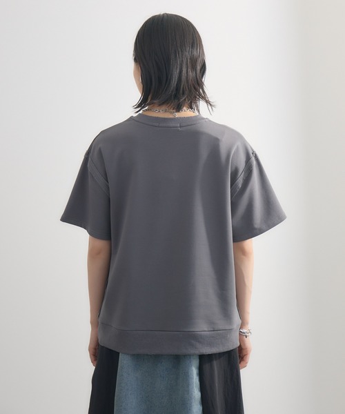 Paradise Picnic(パラダイスピクニック)の「33℃ ラバーブラシプリントプルオーバー(Tシャツ/カットソー・レディース・チャコールグレー/ブラック・FREE)」の19枚目の写真