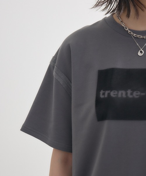 Paradise Picnic(パラダイスピクニック)の「33℃ ラバーブラシプリントプルオーバー(Tシャツ/カットソー・レディース・チャコールグレー/ブラック・FREE)」の22枚目の写真
