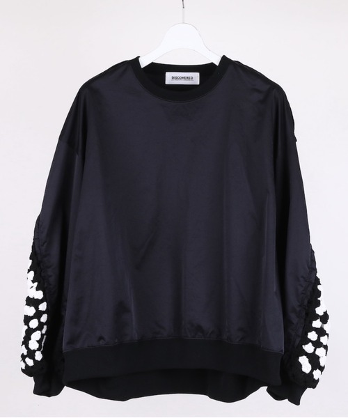 DISCOVERED KAJIF NYLON CROCHET SLEEVE PULLOVER