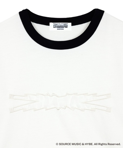 Le Sserafim Tシャツ 公式　XLサイズ LE SSERAFIM × ZOZOTOWN RINGER TEE（Tシャツ/カットソー