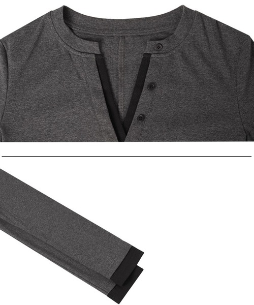 セール】バイカラーVネックミニワンピース EM25a014【EIGHTHMONTH