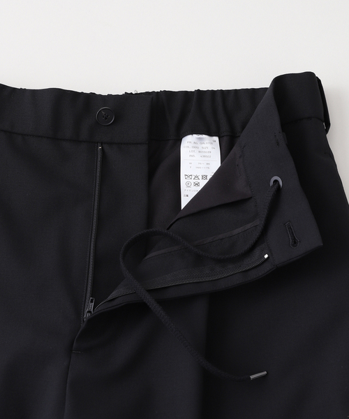 ATON（エイトン）の「ATON (エイトン) WOOL TROPICAL LOOSE FIT PANTS（スラックス・メンズ・ブラック・4）」の5枚目の写真