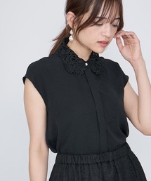 ブラウス シャツ 「洗える」フレンチスリーブレースブラウス レディース ブラウス シャツ フレンチスリーブ レース トップス レディース