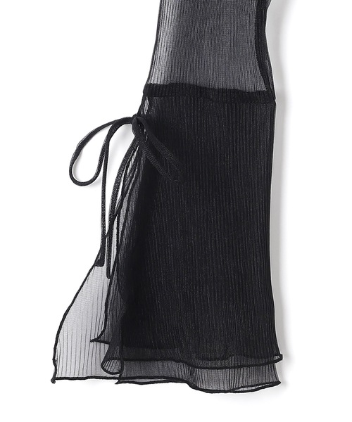 M DOLLY(エムドリー)の「*M DOLLY original* sheer pleats cardigan/シアープリーツカーディガン(カーディガン/ボレロ・レディース・アイボリー/ブラック・FREE)」の17枚目の写真