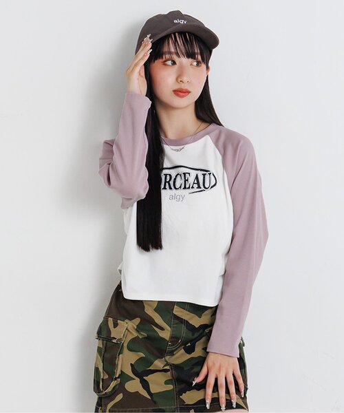 algy（アルジー）の「シャーリングリブロンT（Tシャツ/カットソー・キッズ・ブルー/ブラウン/ピンク・XX-SMALL/X-SMALL/MEDIUM/SMALL）」の3枚目の写真