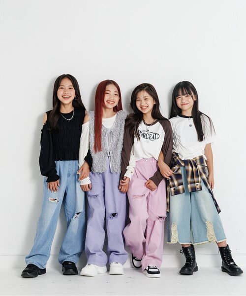 algy（アルジー）の「シャーリングリブロンT（Tシャツ/カットソー・キッズ・ブルー/ブラウン/ピンク・XX-SMALL/X-SMALL/MEDIUM/SMALL）」の9枚目の写真